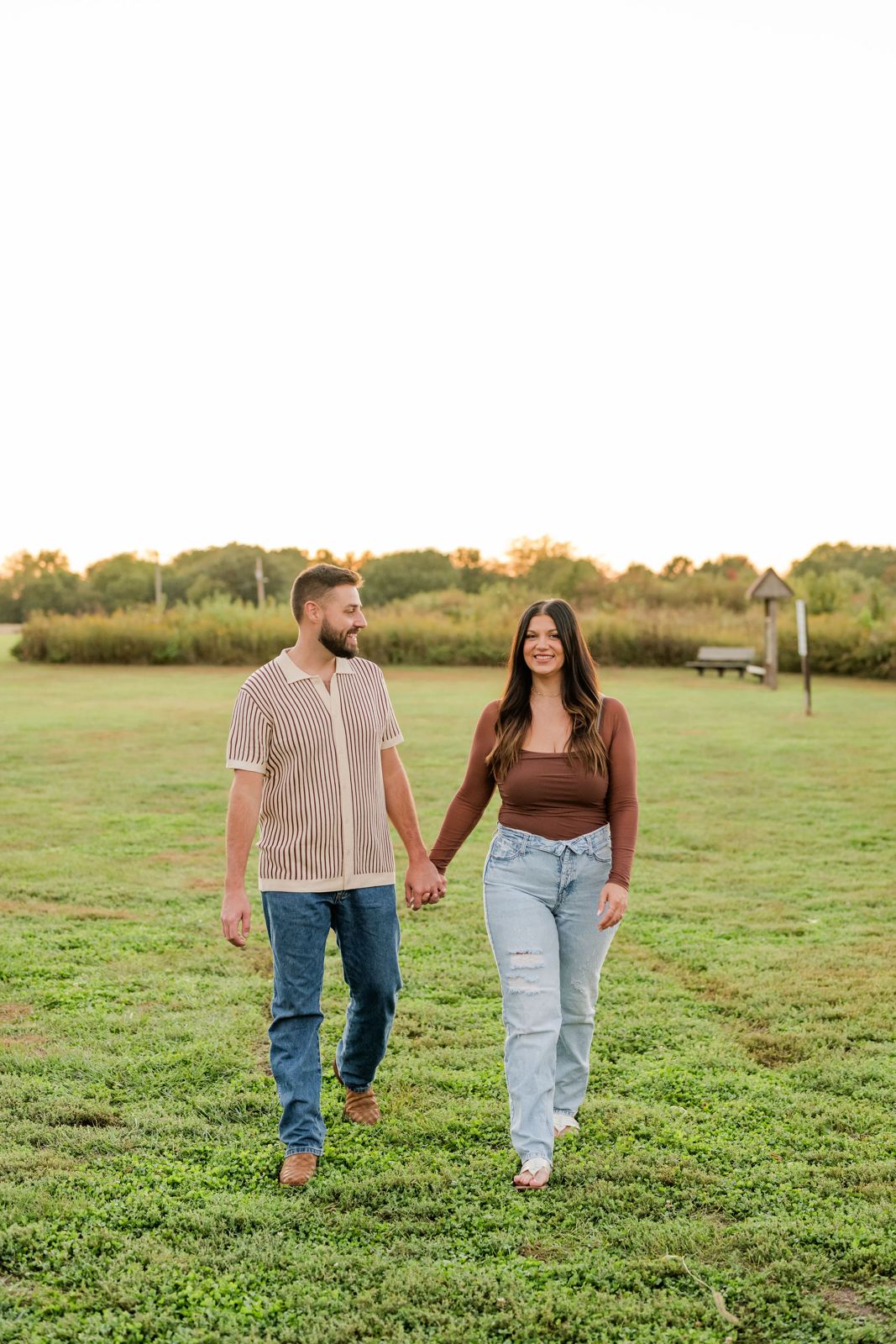 David and his fiancée walking together